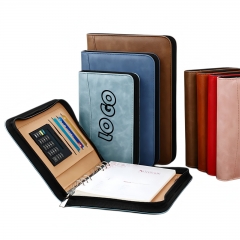 PU Leather Portfolio with Calculator
