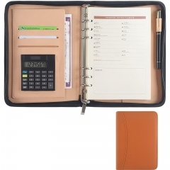 PU Leather Portfolio with Calculator