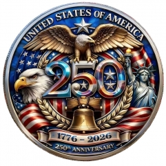 Custom USA 250th Anniversary Commemorative Coin