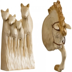 Rustic Horse Wall Decor Sculpture