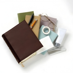 Custom PU Book-Style Cosmetic Pouch