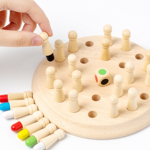Wooden Color Memory Matching Game