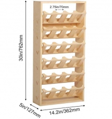 Wall Mount Wooden Aerosol Spray Can Organizer Rack
