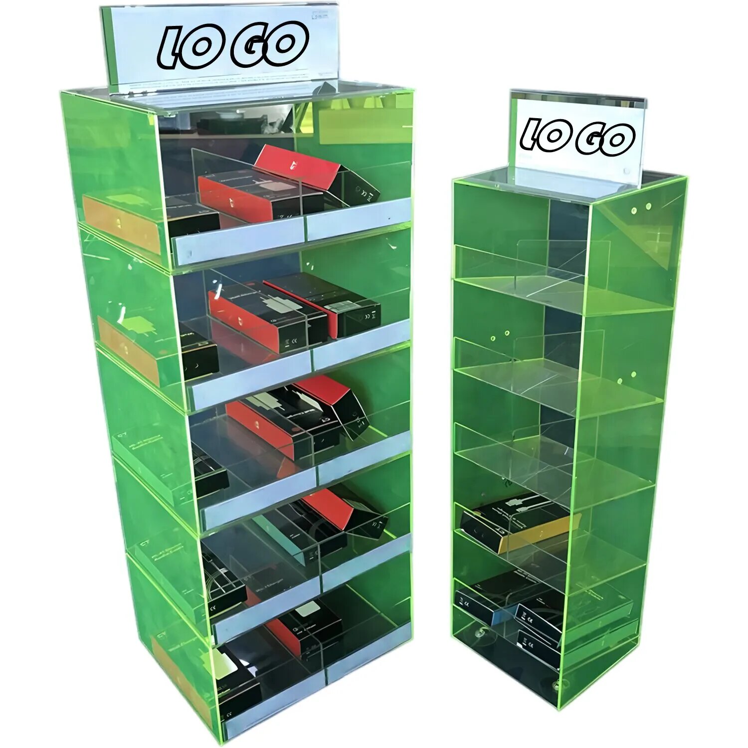 Multi-Tier Acrylic Floor Display Stand