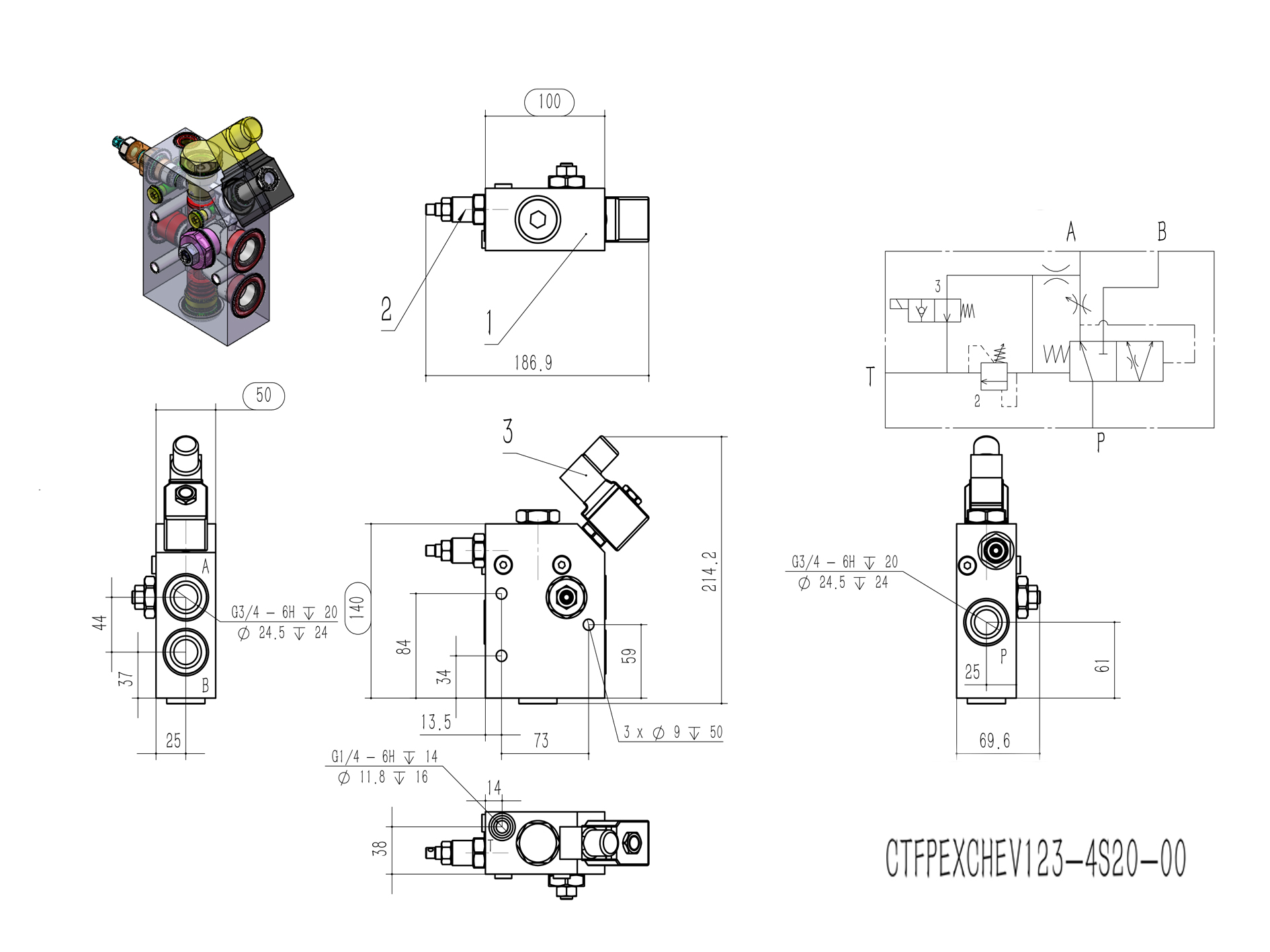 CTFPEXCHEV123-4S20-00 Hydraulic Manifold