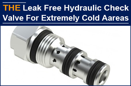 After adding PTFE retaining ring, AAK hydraulic check valve does not leak, Eddy was completely relieved