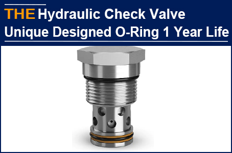 With O-ring that does not fall out of groove and wear, AAK Hydraulic check valve no second factory to match