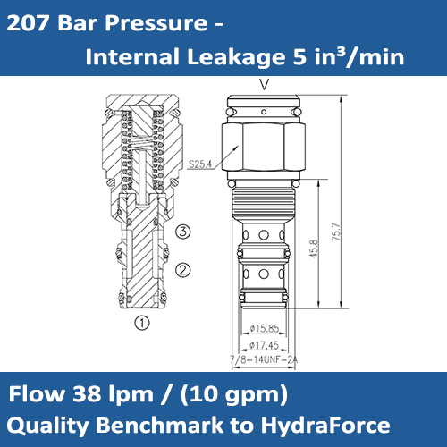 E-PD10-30 HYDRAULIC PILOTED DIRECTIONAL VALVE (Internal Vent - Normally Closed)
