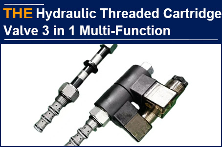 Integrated Hydraulic Threaded Cartridge Valve, AAK replaced 3 HydraForce Valves with 1, which is simplified and cost effective