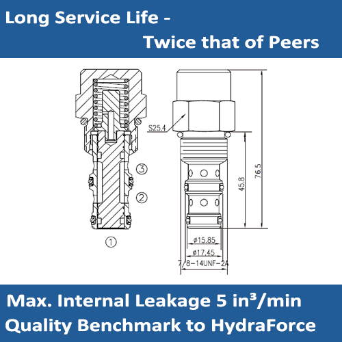 E-PD10-35 HYDRAULIC PILOTED DIRECTIONAL VALVE (Internal Vent - Normally Open)