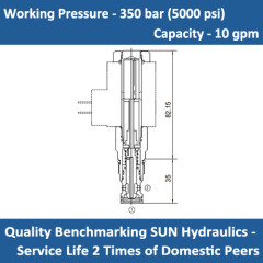 E-DTDF-*C* 2-way, direct-acting, solenoid-operated directional blocking poppet valve