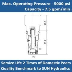 E-CXAD Free flow side to nose check valve