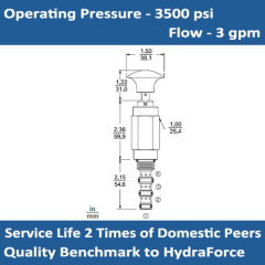 E-MP08-40 Manual cartridge valve 2 position, 4 way