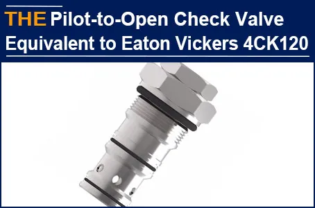 AAK developed a Hydraulic Screw-in Cartridge Pilot-to-Open Check Valve, equivalent to Eaton Vickers 4CK120, for a Canadian customer