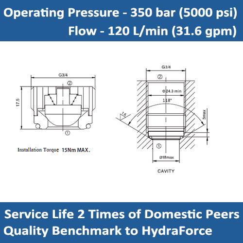 E-ICV2000-G34 Embedded Tubular Check Valves