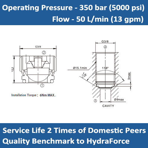 E-ICV2000-G38 Embedded Tubular Check Valves