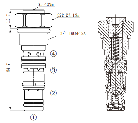 E-DC08-40 Dual Pilot Operated Check Valve