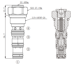 E-DC08-40 Dual Pilot Operated Check Valve