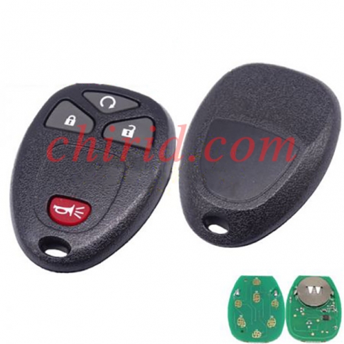 GM 3+1 Button remote key  with FCCID KOBGT04A -315mhz (GM# 22733524 ,  22733523 , 15252034 ,  15777636 , 15114374)