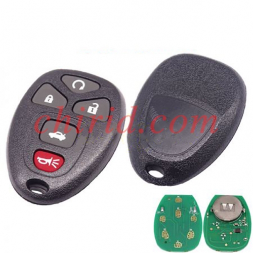 GM 4+1 Button remote key  with FCCID KOBGT04A -315mhz (GM# 22733524 ,  22733523 , 15252034 ,  15777636 , 15114374)