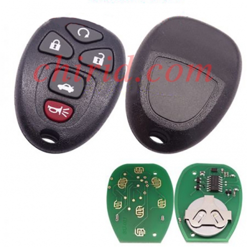 GM 3+1 Button remote key  with FCCID KOBGT04A -315mhz (GM# 22733524 ,  22733523 , 15252034 ,  15777636 , 15114374)