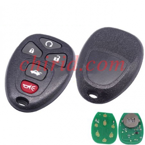 Buick 4+1 button remote key with 315MHZ FCCID =KOBGT04A