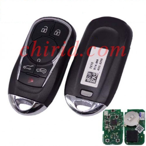 Original Buick GL8 FSK 6button remote key  with 434mhz                    TIRIS RF430 (8A) chip