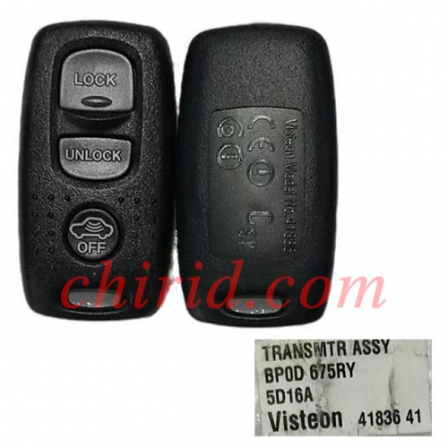 Original Mazda 3 buttons 434mhz remote key
