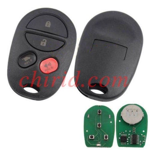 Toyota 4 button remote with 315mhz FCCID:GQ43VT20T