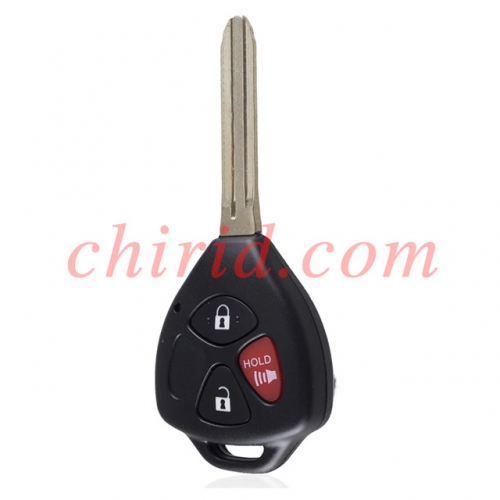 Toyota corolla 2+1 button remote key with 434mhz with 4D67 chip