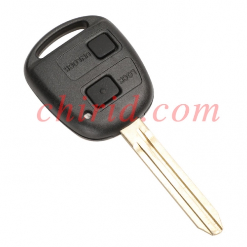 Toyota  land cruiser prado 2 button remote key with 4D67 chip and toy43 blade with 434mhz