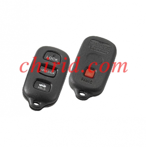 Toyota 3+1 button remote key with 315mhz FCC:GQ43VT14T