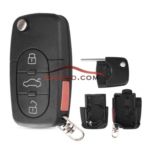 big battery, 3+1 button remote key blank with panic 2032 model