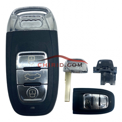Audi 3 button remote key shell with blade  width 2.0cm