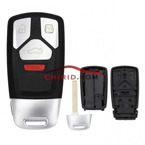 Audi 3+1 button remote key blank with blade