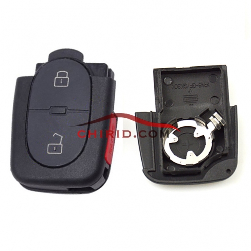 Small battery 2+1 button remote key blank part with panic 1616 model