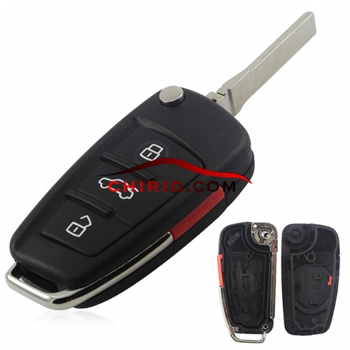 Audi A6L 3+1 button  Remote key Blank （waterproof， scratch resistant）