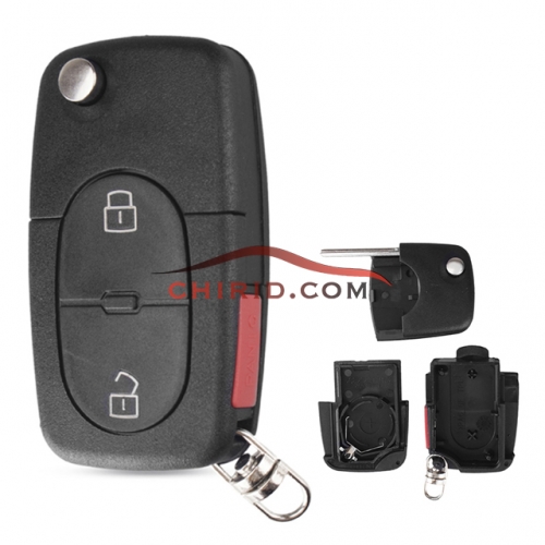 big battery, 2+1 button remote key blank with panic 2032 model