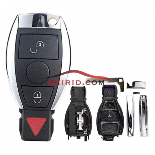 Benz 2+1 button remote key shell