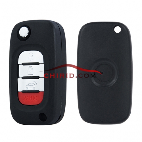 Benz smart 3+1 button remote key with 434mhz with PCF7961M chip