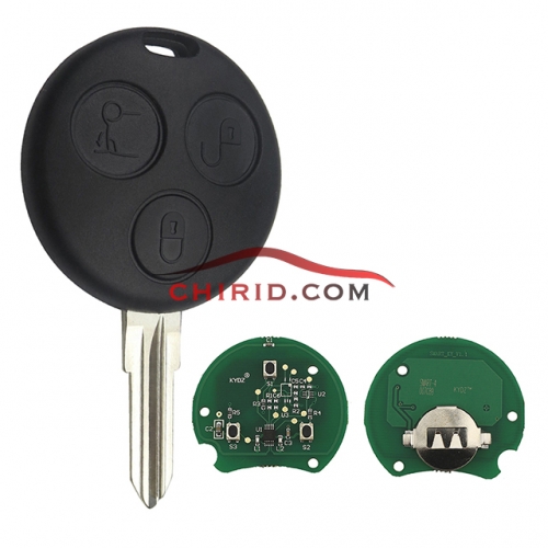 Mercedes-Benz Smart 3 button remote key with 434mhz