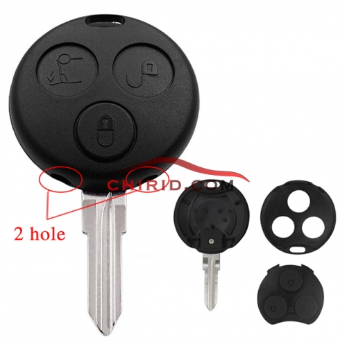 Benz 3 button remote key blank  with hole (without logo)