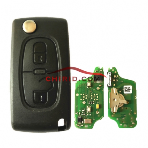 Original Citroen Remote key 2 buttons CE0523 PCF7941 E33C1002 ASK  Original PCB board and aftermarket key shell