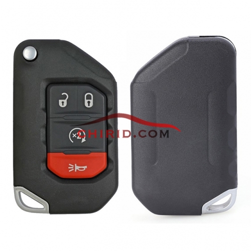 Original 2018-2019 Jeep W-rangler 3+1 buttons  remote key with PCF 7939M/4A chipand  433.92mhz FCCID: OHT1130261-68416782AA-001 Original PCB board  Af