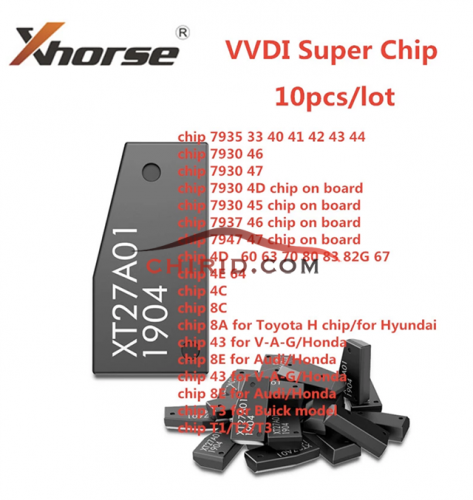 Xhorse VVDI Super Chip Transponder for VVDI2 VVDI Mini Key Tool  work for 7935（33-44） 7936（46） 7938（47） 7939（49） 4D (60 63 70 83 71G 67 69) 4E 48 8A 8