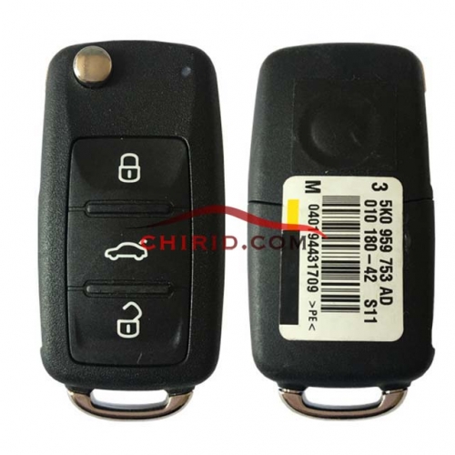 Original VW 3 button remote key  with 315 mhz Model Number is 5KO 959 753AD /5KO-837 -202AF 5FA-010-180-42 204Y50900500  VW ID48 can bus