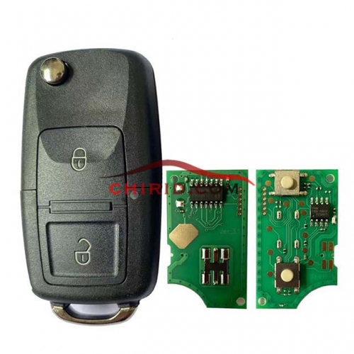 VW 2 Button remote key 1J0 959 753 CT    with ID48 chip-434mhz