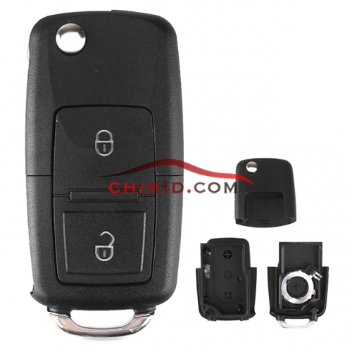 VW 2 button remote key blank (the key head connect face is square)