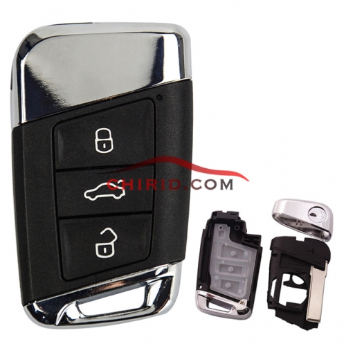 VW 3 button modified remote key blank with HU66 blade