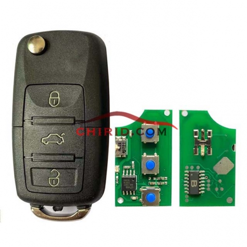 VW 3 Button remote key 1J0 959 753 AH     with ID48 chip-434mhz